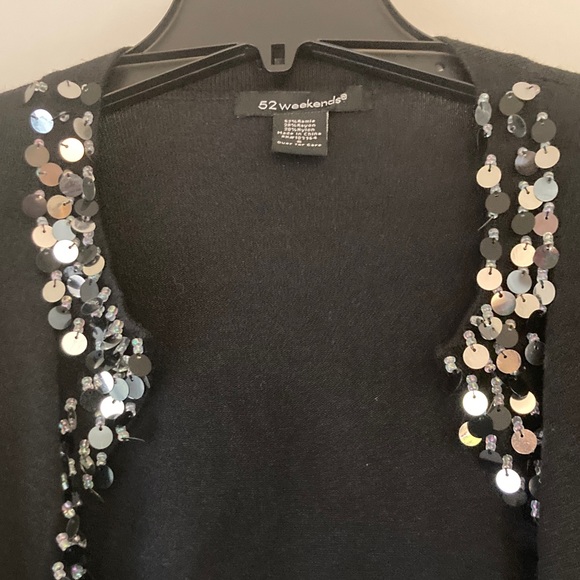 HOST PICK😀Black Sequin Embellished Shrug - Picture 3 of 6